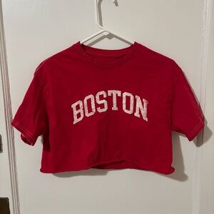 Full Tilt Red Crewneck Tee with Interior Logo